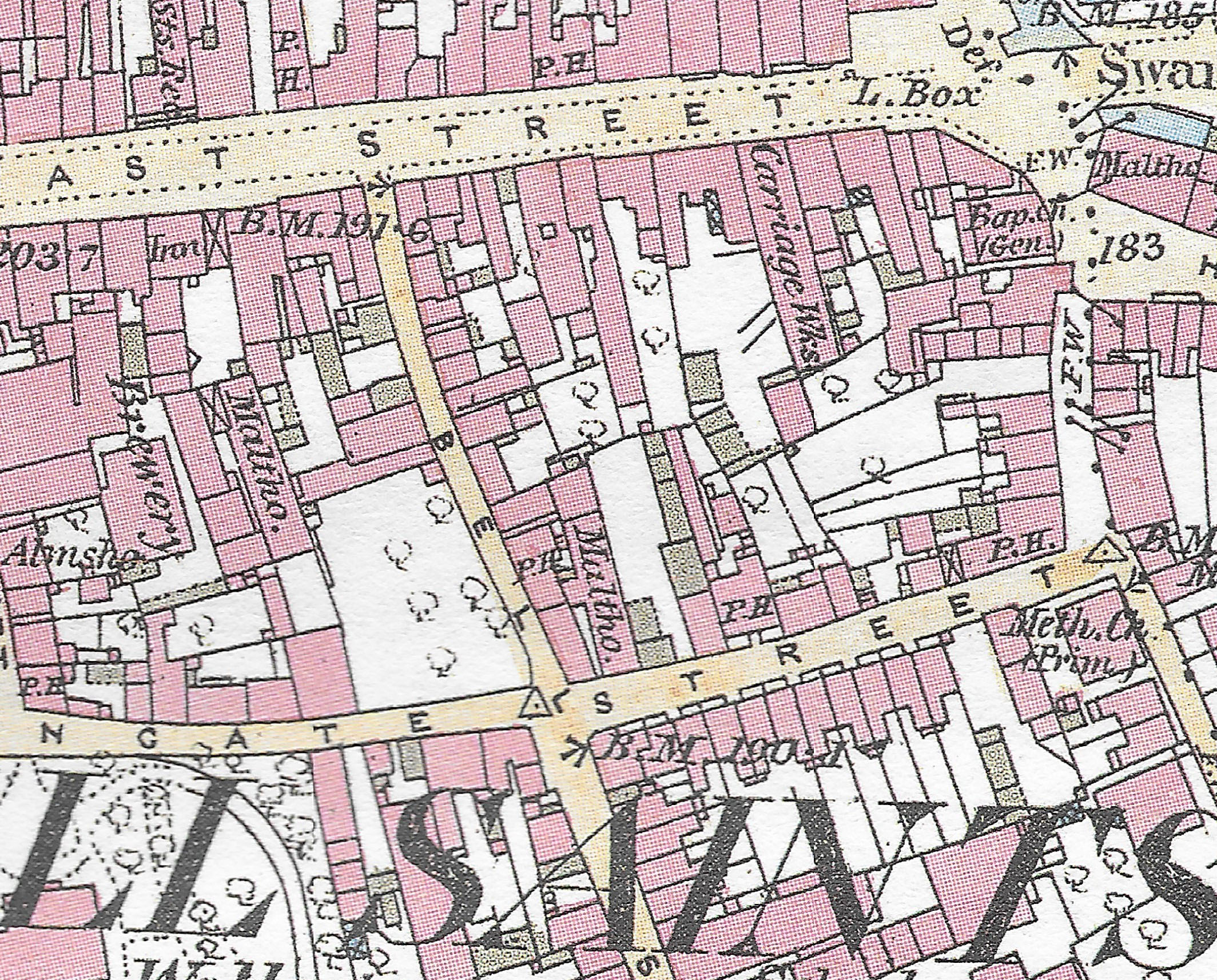 Map Dorchester Bell St 1886