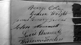 Signature Gideon Wright 1882