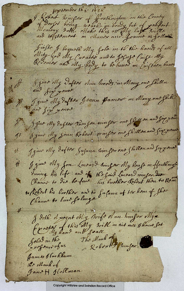 Will Robert Windsor 1684